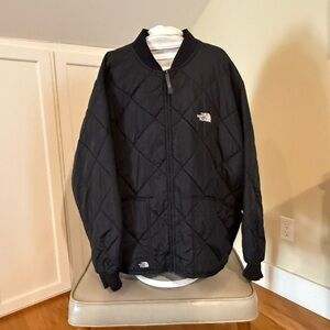 ❌SOLD❌ The North Face Men's Black Quilted Bomber Jacket, size large